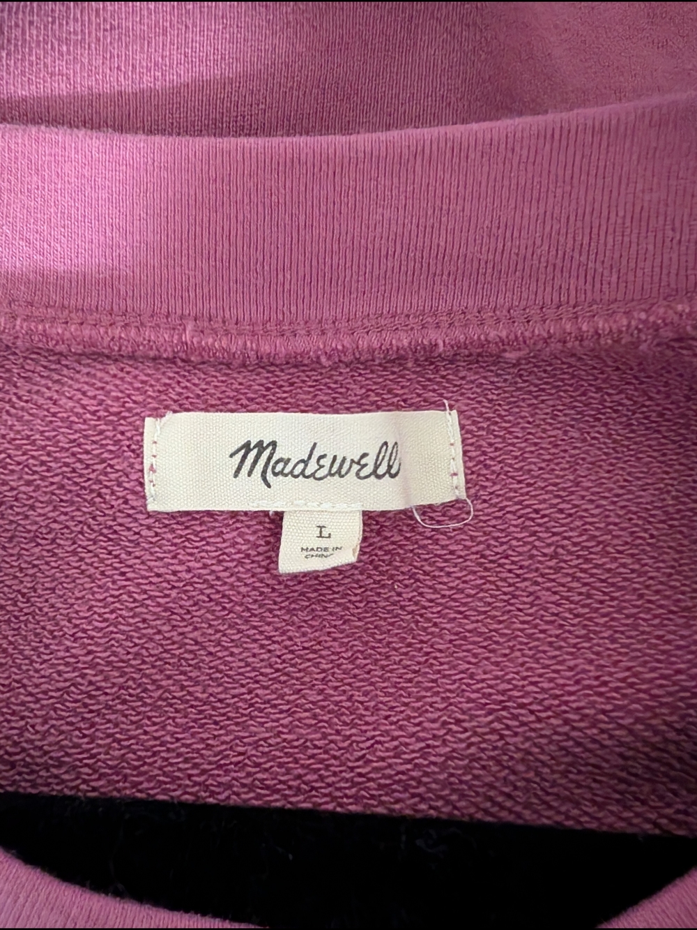 Madewell Cotton Cloudberry Sweatshirt Burnished Rose Size L - Picture 5 of 6
